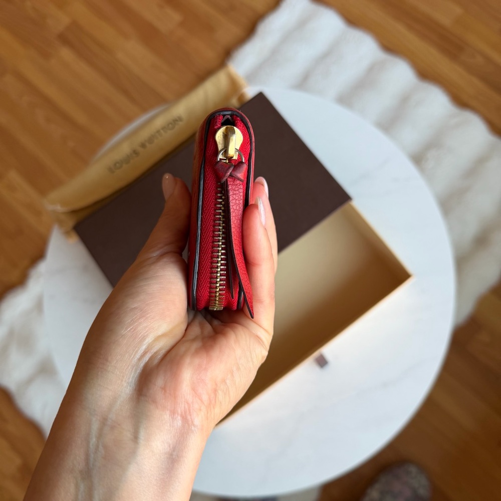 Authentic Louis Vuitton Zippy Wallet Empreinte Leather – Bold Red – - Picture 13 of 17